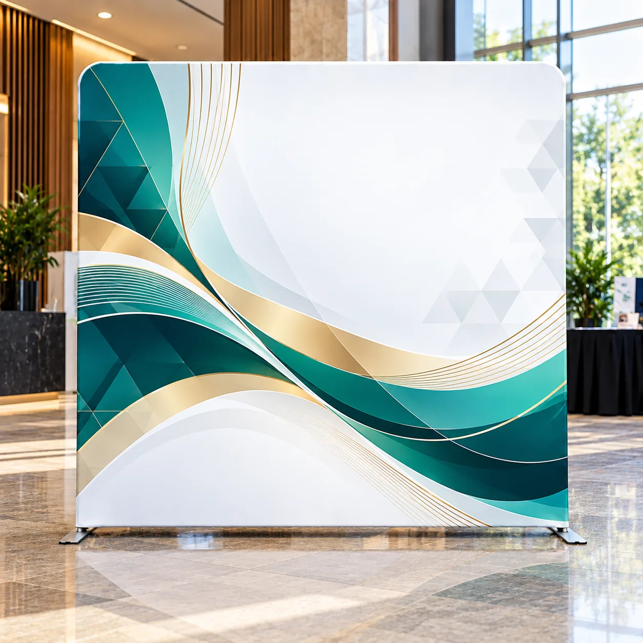 Tension fabric backdrop (straight) 2.44 Meter / 8x8 ft Tension fabric backdrop (straight) 2.44 Meter / 8x8 ft